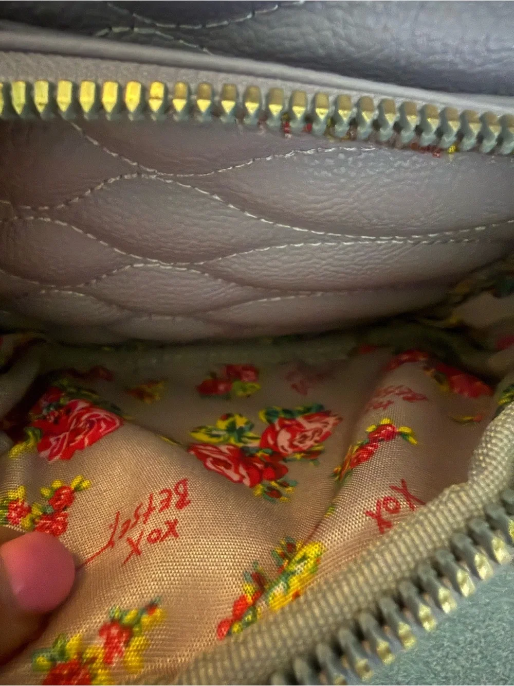 Betsey Johnson Lilac Quilted Puppy Applique Mini Backpack